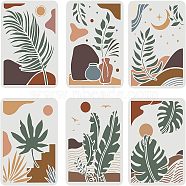 Plastic Reusable Drawing Painting Stencils Templates Sets, for Painting on Fabric Canvas Tiles Floor Furniture Wood, 29.7x21cm, 6pcs/set(DIY-WH0172-801)