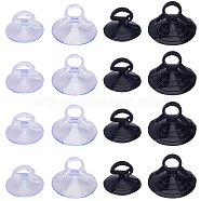 32Pcs 4 Style PVC Car Glass Windshield Sunshade Suction Cups, with Hole, for Hanging Things, Toy Making, Ribbon Decoration, Mixed Color, 35~45x22~27mm, 8pcs/style(FIND-GF0005-65)