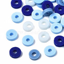 Handmade Polymer Clay Beads, Heishi Beads, Disc/Flat Round, Mixed Color, 4x0.5~1.5mm, Hole: 1.5mm, about 66600pcs/1000g(CLAY-N011-40-10)