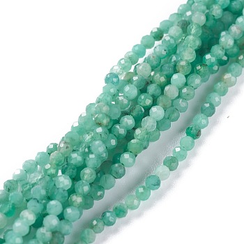 Natural Emerald Beads Strands, Round, Faceted, 2mm, Hole: 0.5mm, about 173pcs/strand, 15.55~15.75inch(39.5~40cm)