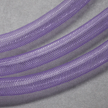 Plastic Net Thread Cord, Medium Purple, 10mm, 30Yards
