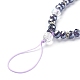 perles de strass en verre et argile polymère rondelle chaînes de dragonne de téléphone(HJEW-YW0001-05A)-2