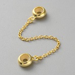 925 Sterling Silver Chain Extenders, Golden, 73x7.5mm, Hole: 3mm(STER-WH0026-01G)