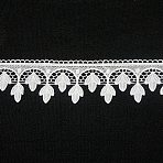 Polyester Embroidery Flower Tassel Lace Ribbon, Garment Accessories, White, 3 inch(76mm)(DIY-WH0651-17D)