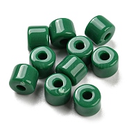 Opaque Acrylic Beads, Column, Sea Green, 6.5x5mm, Hole: 2mm, about 3000pcs/500g(OACR-B013-25F)