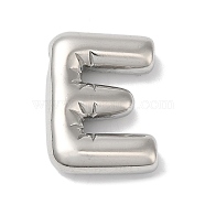 Non-Tarnish 304 Stainless Steel Pendants, Letter Charm, Letter E, 20x15x5mm, Hole: 3x2mm(STAS-Z063-01P-E)