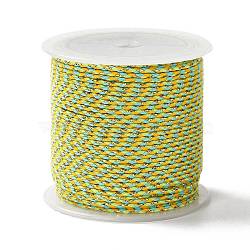 4-Ply Polycotton Cord, Handmade Macrame Cotton Rope, for String Wall Hangings Plant Hanger, DIY Craft String Knitting, Yellow Green, 1.5mm, about 4.3 yards(4m)/roll(OCOR-Z003-D110)