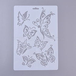 Plastic Reusable Drawing Painting Stencils Templates, for Painting on Scrapbook Fabric Canvas Tiles Floor Furniture Wood, White, 260x179x0.3mm(DIY-E015-18E)