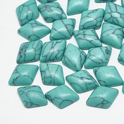 Synthetic Turquoise Cabochons, Dyed, Rhombus, Medium Turquoise, 11.5~12x8.5~9x3.5mm(TURQ-S290-32B-02)