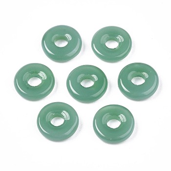 Imitation Jade Glass Linking Rings, Ring, Sea Green, 10x2.5mm, Hole: 3mm
