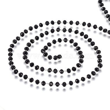 Chaînes de perles en verre manuels(GLAA-P043-02)-2