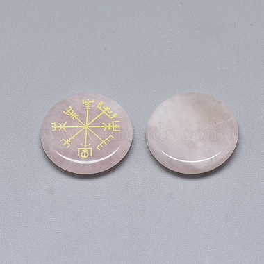 Природного розового кварца кабошонов(G-T122-39D)-2
