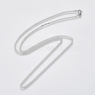 304 Stainless Steel Curb Chain Necklaces(NJEW-L162-01C-P)-2