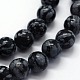 Chapelets de perles de flocon de neige en obsidienne naturelle(X-G-I199-36-10mm)-3