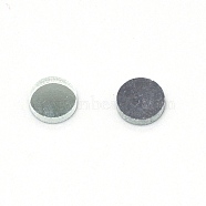 Glass Cabochons, Mosaic Accessories, Flat Round, Silver, 15x3.5mm, about 34pcs/bag(DIY-WH0259-89)