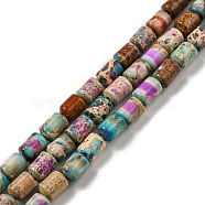 Natural Imperial Jasper Beads Strands, Dyed, Column, 5.7~6.2x4~4.5mm, Hole: 0.7mm, about 67pcs/strand, 15.55 inch(39.5cm)(G-C084-B04-02)