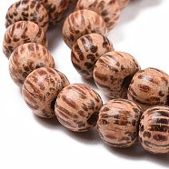 Natural Coconut Wood Beads Strands, Round, Coconut Brown, 7.5x7.5mm, Hole: 2.5mm(COCB-P002-09)