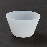 Reusable Silicone Mixing Resin Cup, for UV Resin & Epoxy Resin Craft Making, White, 43x26mm, Inner Diameter: 40mm(DIY-P059-04)