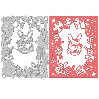 Carbon Steel Cutting Dies Stencils, for DIY Scrapbooking/Photo Album, Decorative Embossing DIY Paper Card, Easter Theme Pattern, 11.6x9x0.08cm