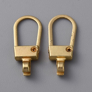 Alloy Zip Puller Tabs, Golden, 20x8.5x3mm, Hole: 2.5mm