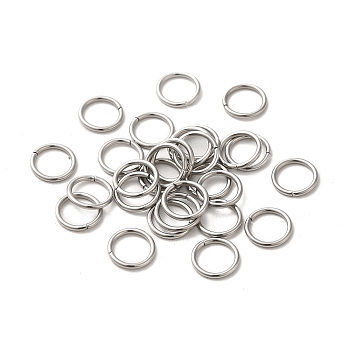 304 Stainless Steel Open Jump Rings, Stainless Steel Color, 10x1.2mm, Inner Diameter: 7.6mm