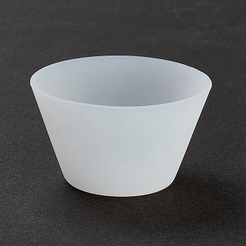Reusable Silicone Mixing Resin Cup, for UV Resin & Epoxy Resin Craft Making, White, 43x26mm, Inner Diameter: 40mm