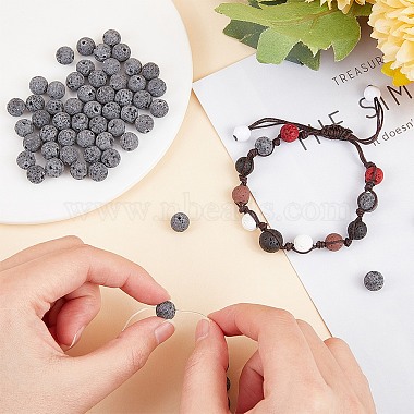 Unwaxed Natural Lava Rock Bead Strands(G-F309-8mm)-3