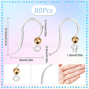 80Pcs Eco-Friendly Plastic Earring Hooks(STAS-SC0004-43G)-2