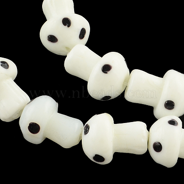 Mushroom Handmade Lampwork Beads Strands(X-LAMP-R116-18)-2