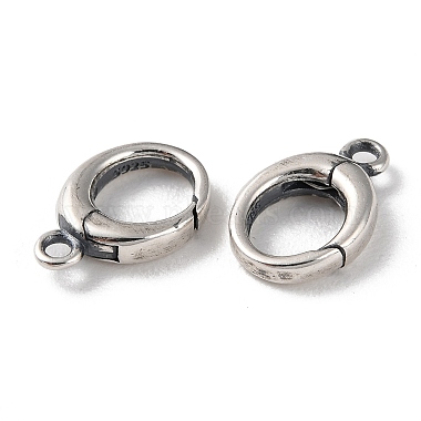 925 anillos de puerta con resorte de plata de ley tailandesa(STER-D003-55AS)-2