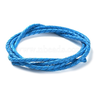 3mm Deep Sky Blue Leather Thread & Cord