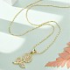 Brass Micro Pave Clear Cubic Zirconia Pendant Necklaces for Women(NJEW-M084-02G-01)-1