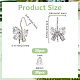 20Pcs Bowknot Brass Micro Pave Clear Cubic Zirconia Earring Hooks(ZIRC-GO0001-02)-2