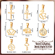 16Pcs 8 Styles 304 Stainless Steel Pendants(STAS-PH0006-23)-3