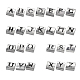 Letter Style 304 Stainless Steel Square Slide Charms(STAS-UN0008-46P)-1