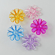 Garment Findings Transparent Acrylic Flower Sewing Shank Buttons(TACR-R18-M)-1