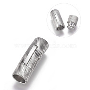 304 Stainless Steel Bayonet Clasps, Stainless Steel Color, 30.5x10mm, Hole: 8mm(STAS-A035B-8P)