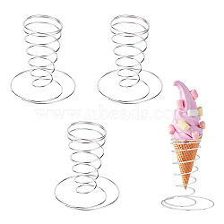 304 Stainless Steel Food Cone Diplay Stand, for Ice Cream Cone, Finger Food, Stainless Steel Color, 90x109mm, Inner Diameter: 47mm(DJEW-WH0018-21)