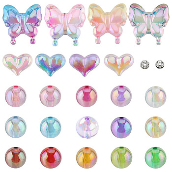 DIY Beads Kits, including Acrylic Beads, Brass Rhinestone Spacer Beads, Mixed Color