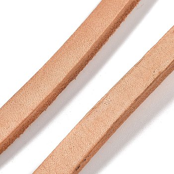 Flat Cowhide Leather Cord, for Jewelry Making, Peru, 8x3mm