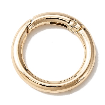 Zinc Alloy Spring Gate Rings, Ring Shape, Light Gold, 7 Gauge, 27x3.5mm