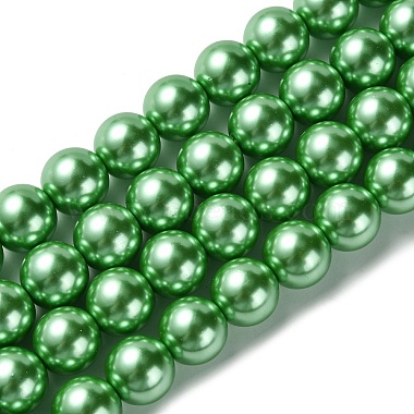 Spring Green Round Glass Beads