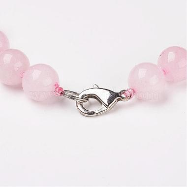 Natural Rose Quartz Beads Necklaces(NJEW-F138-8mm-05)-3