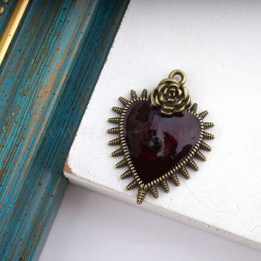 Heart Alloy+Enamel Pendants