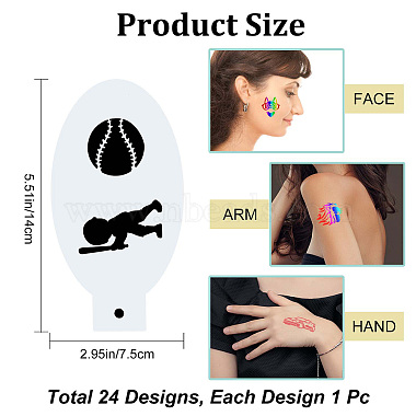 Plastic Face Paint Stencils(DIY-WH0304-582A)-2