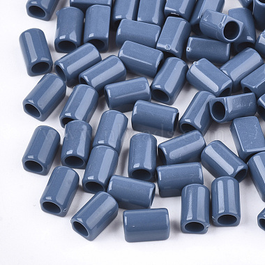 9mm SteelBlue Cuboid Acrylic Beads