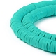 Flat Round Eco-Friendly Handmade Polymer Clay Beads(CLAY-R067-6.0mm-34)-2