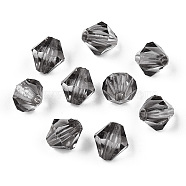 Transparent Acrylic Beads, Bicone, Gray, 8x7.5mm, Hole: 1.6mm(TACR-S146-8mm-36)