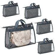 Non-woven Fabrics & PVC Hanging Bags, Dust Proof Storage Hangbag, Gray, 225x325x5mm(AJEW-WH0041-37B)