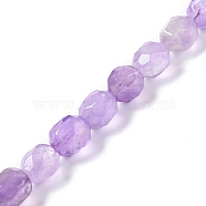 Natural Ametrine Beads Strands, Faceted, Oval, 14~15x10~11x9~10mm, Hole: 1mm, about 28pcs/strand, 15.47 inch(39.3cm)(G-F742-04)